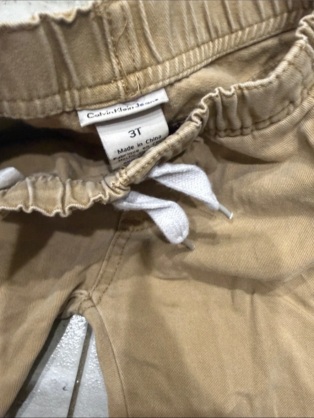 Calvin Klein Jeans Kids Tan Elastic Waist Joggers